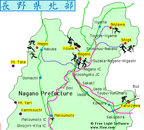 map of Nagano